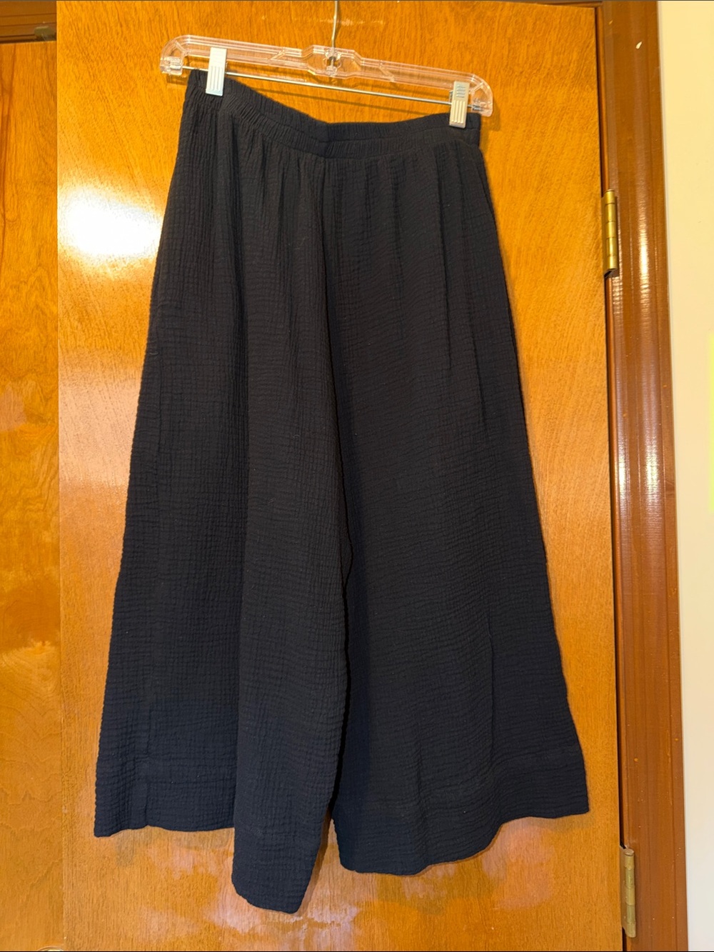 Nettle Studios | Mid Easy Pant in Black Cotton Gauze